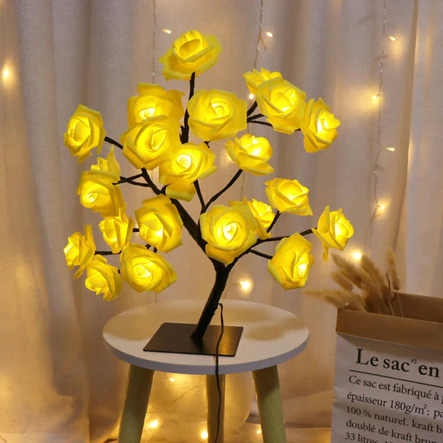 MAVONIQUECOSH®The Midnight Garden: Handcrafted LED Rose Bonsai (The Ultimate Mood-Setter)