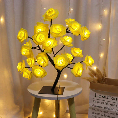 MAVONIQUECOSH®The Midnight Garden: Handcrafted LED Rose Bonsai (The Ultimate Mood-Setter)