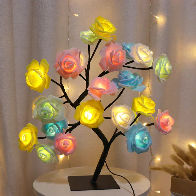 MAVONIQUECOSH®The Midnight Garden: Handcrafted LED Rose Bonsai (The Ultimate Mood-Setter)