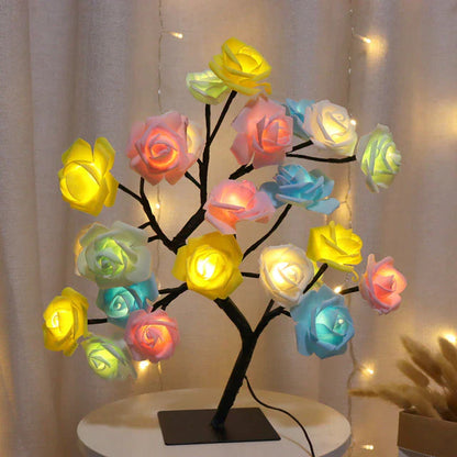 MAVONIQUECOSH®The Midnight Garden: Handcrafted LED Rose Bonsai (The Ultimate Mood-Setter)