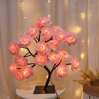 MAVONIQUECOSH®The Midnight Garden: Handcrafted LED Rose Bonsai (The Ultimate Mood-Setter)
