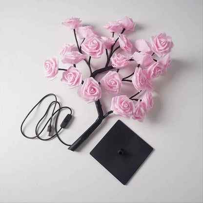 MAVONIQUECOSH®The Midnight Garden: Handcrafted LED Rose Bonsai (The Ultimate Mood-Setter)