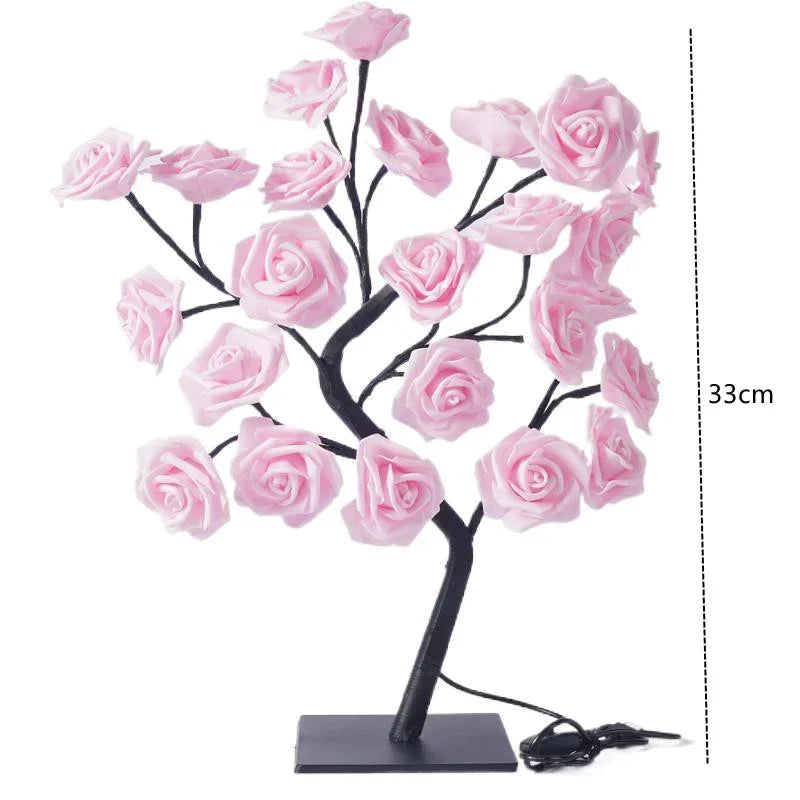 MAVONIQUECOSH®The Midnight Garden: Handcrafted LED Rose Bonsai (The Ultimate Mood-Setter)