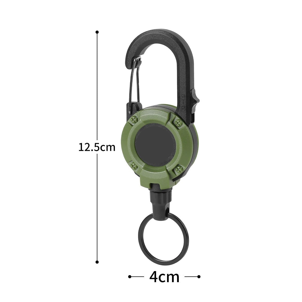 MAVONIQUECOSH®🔑Retractable Carabiner Keychain – 65cm steel lanyard, 100,000 pull cycles. Lightweight & sturdy.