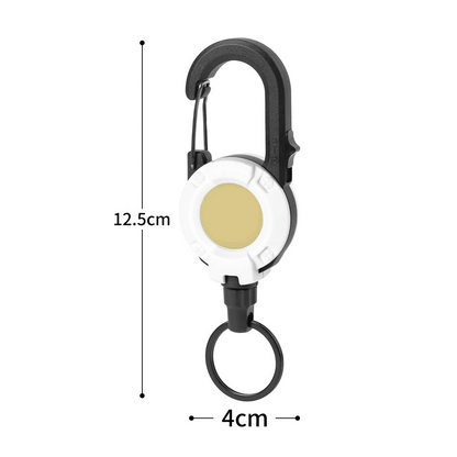 MAVONIQUECOSH®🔑Retractable Carabiner Keychain – 65cm steel lanyard, 100,000 pull cycles. Lightweight & sturdy.
