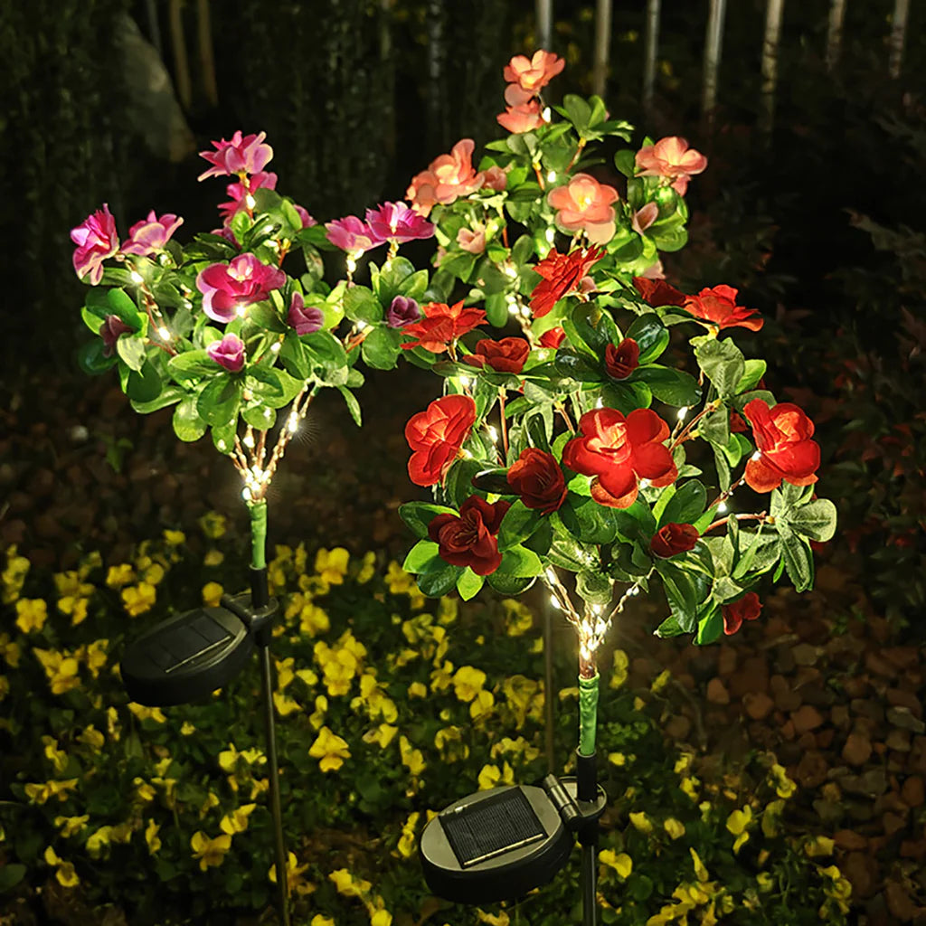 Mavoniquecosh®☀️🌹Solar Rhododendron – Realistic LED Garden Glow (Waterproof & Zero Energy)