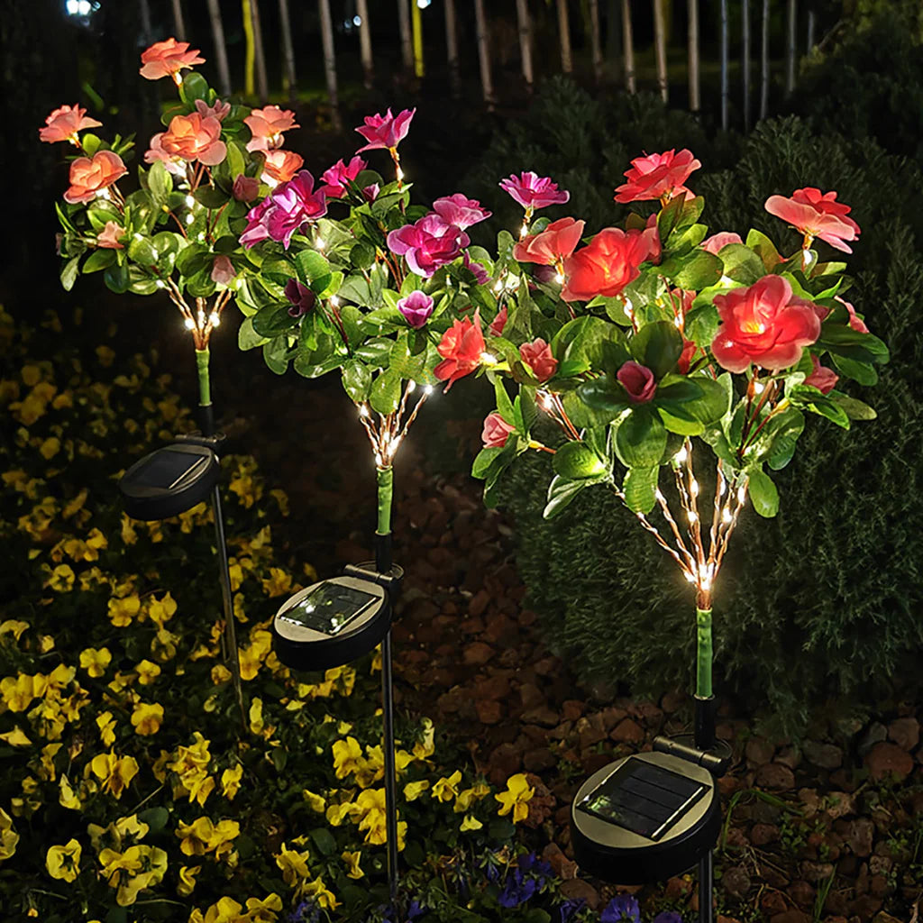 Mavoniquecosh®☀️🌹Solar Rhododendron – Realistic LED Garden Glow (Waterproof & Zero Energy)