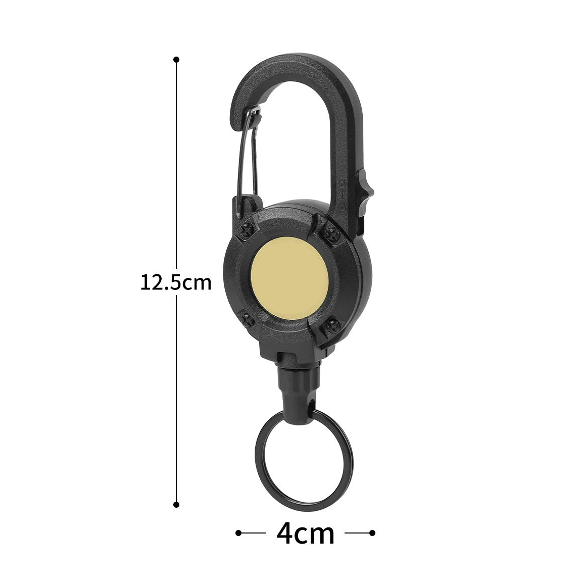 MAVONIQUECOSH®🔑Retractable Carabiner Keychain – 65cm steel lanyard, 100,000 pull cycles. Lightweight & sturdy.