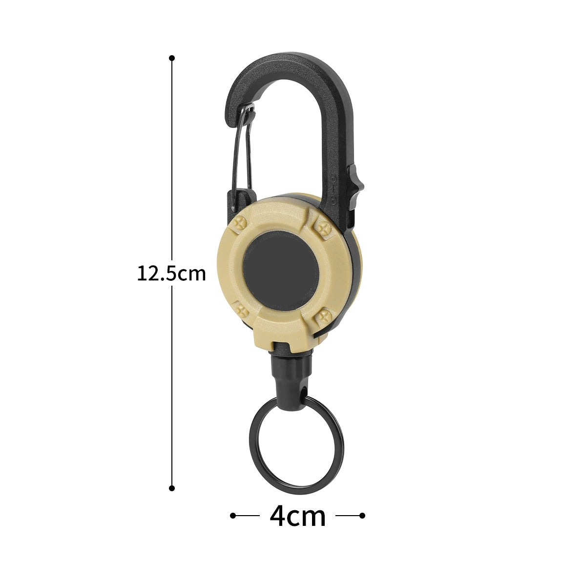 MAVONIQUECOSH®🔑Retractable Carabiner Keychain – 65cm steel lanyard, 100,000 pull cycles. Lightweight & sturdy.