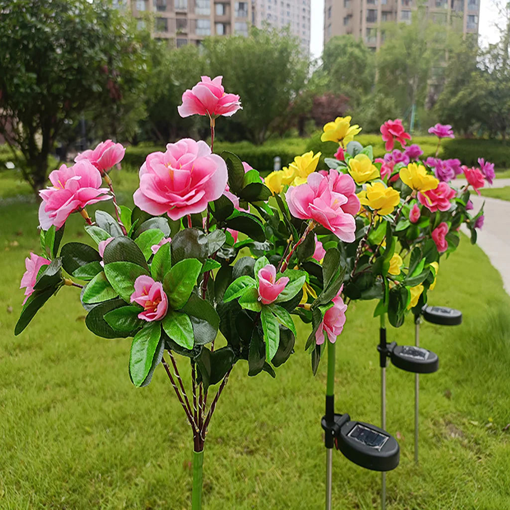 Mavoniquecosh®☀️🌹Solar Rhododendron – Realistic LED Garden Glow (Waterproof & Zero Energy)