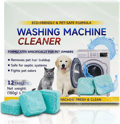 Mavoniquecosh® 🔥Eco-Friendly Washing Machine Cleaner Fights Pet Odors & Hair Build-Up for Fresh Clean Machines(12 Tables/Box)