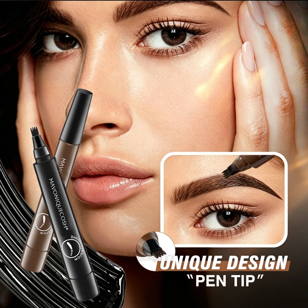 ✨Mavoniquecosh®Instant Microblade-Effect Pen: 24H Waterproof 4-Tip Brows & Beard Filler