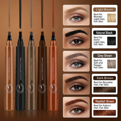 ✨Mavoniquecosh®Instant Microblade-Effect Pen: 24H Waterproof 4-Tip Brows & Beard Filler
