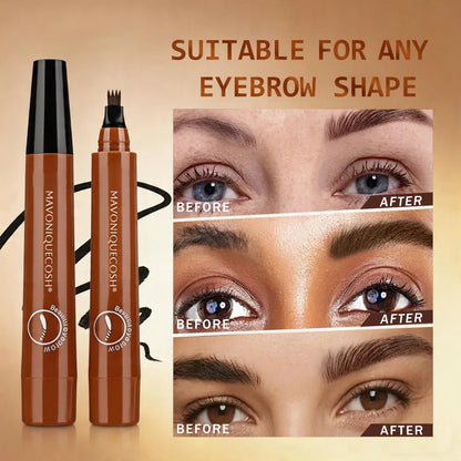 ✨Mavoniquecosh®Instant Microblade-Effect Pen: 24H Waterproof 4-Tip Brows & Beard Filler
