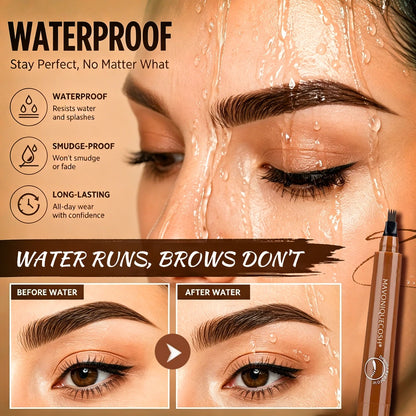 ✨Mavoniquecosh®Instant Microblade-Effect Pen: 24H Waterproof 4-Tip Brows & Beard Filler