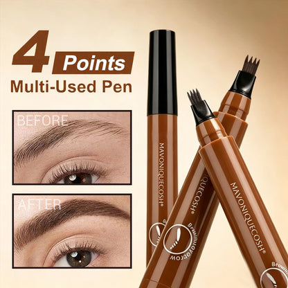 ✨Mavoniquecosh®Instant Microblade-Effect Pen: 24H Waterproof 4-Tip Brows & Beard Filler