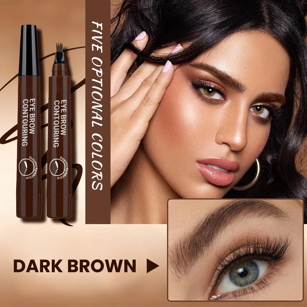 Mavoniquecosh®Instant Microblade-Effect Pen: 24H Waterproof 4-Tip Brows & Beard Filler