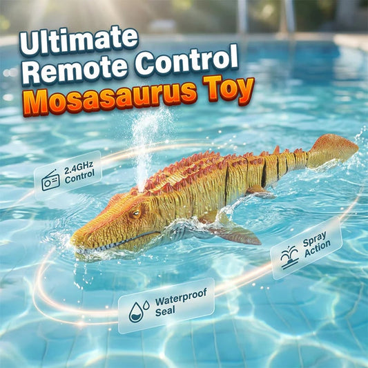 🦕2.4G RC Mosasaurus 🏊 Realistic Swimming Dinosaur Toy