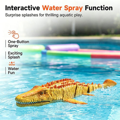 🦕2.4G RC Mosasaurus 🏊 Realistic Swimming Dinosaur Toy