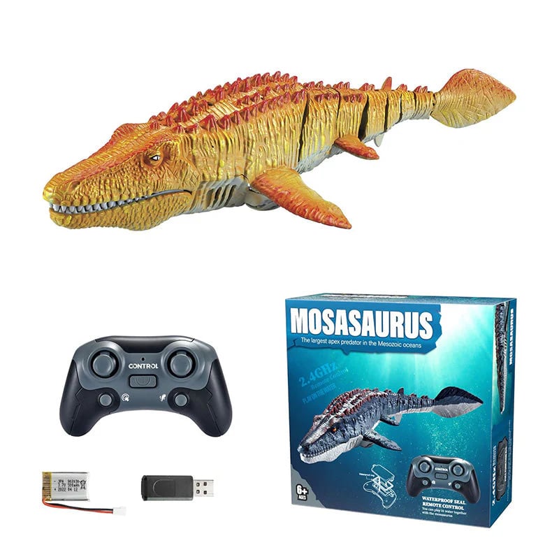 🦕2.4G RC Mosasaurus 🏊 Realistic Swimming Dinosaur Toy