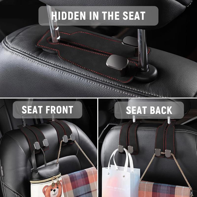 🔥LAST DAY SALE 50% OFF - MAVONIQUECOSH®🚗Car Seat Back Alcantara Storage Hook - 💥Double Hook Holder for Convenient Storage