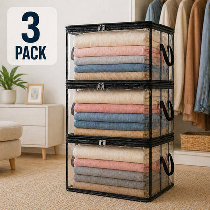 📦MAVONIQUECOSH®Large Heavy-Duty Thick Plastic Clear Storage