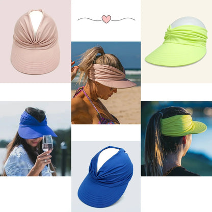 🔥Last Day 50% OFF -UPF 50+ Sun Visor Ponytail Hat