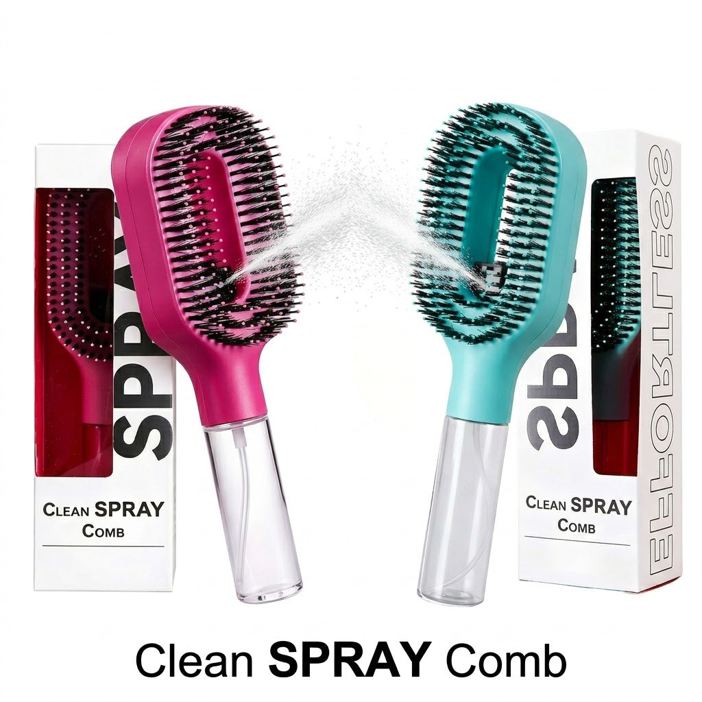 ⭐Anti-Static Hair Brush with Built-in Sprayer