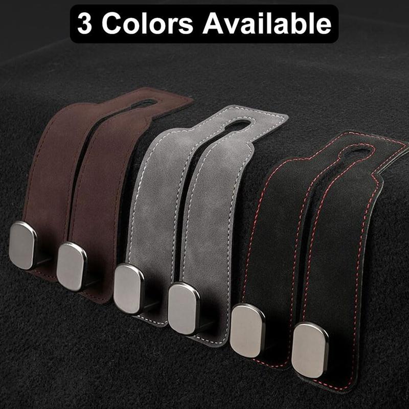 🔥LAST DAY SALE 50% OFF - MAVONIQUECOSH®🚗Car Seat Back Alcantara Storage Hook - 💥Double Hook Holder for Convenient Storage