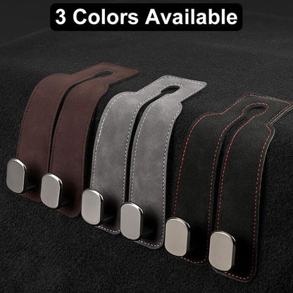 🔥LAST DAY SALE 50% OFF - MAVONIQUECOSH®🚗Car Seat Back Alcantara Storage Hook - 💥Double Hook Holder for Convenient Storage