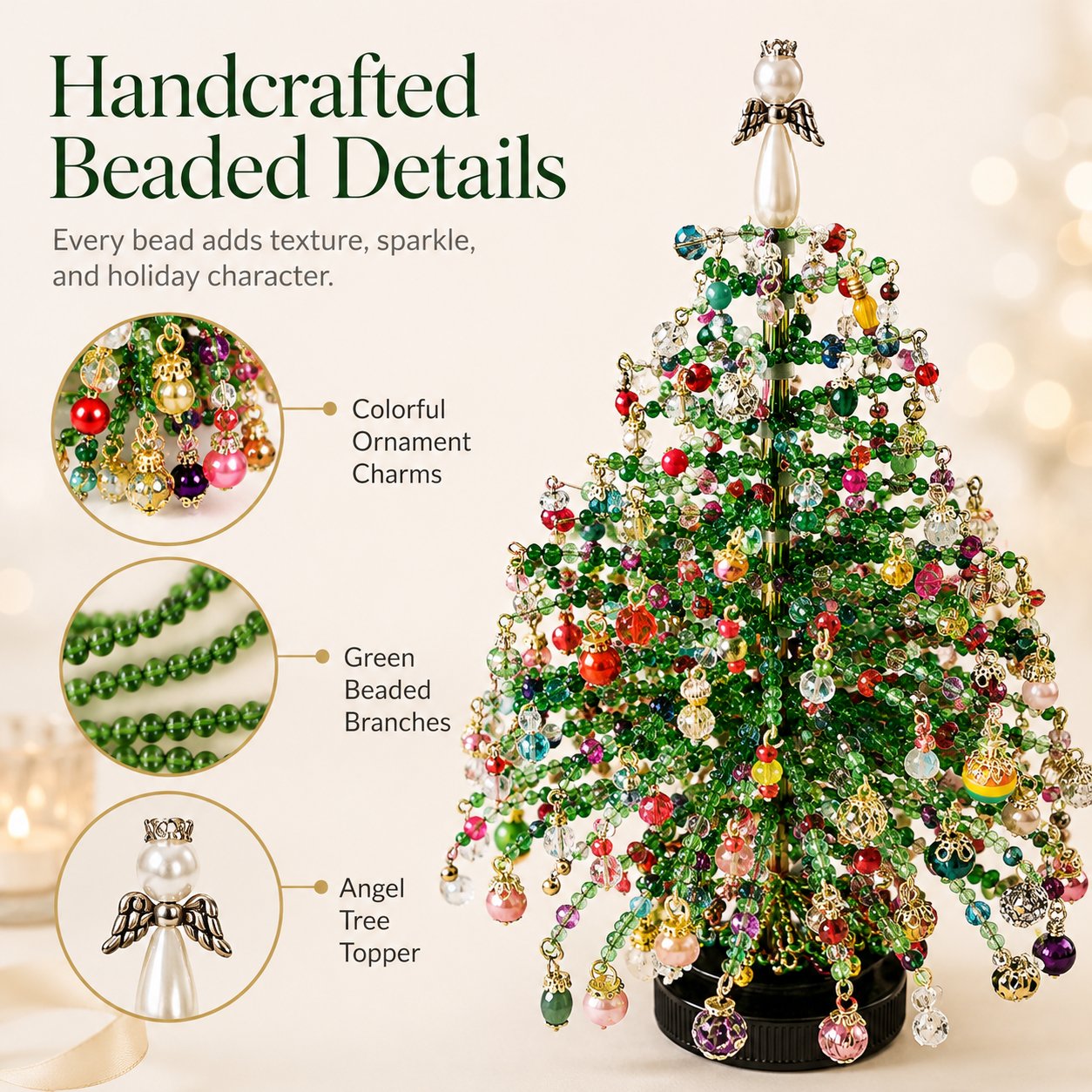 🎄🔥Last Day 49% OFF✨ DIY Beaded Christmas Tree Kit🎅