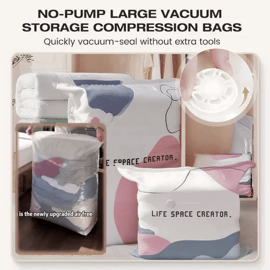 No-Pump Large Vacuum Storage Compression Bags