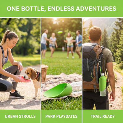 Portable Dog Water Bottle Adapter, Leak-Proof Pet Water Drinking Spout