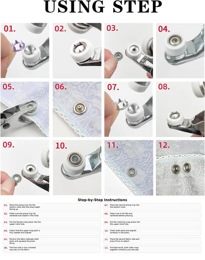 📢📢50% off!!! MAVONIQUECOSH®SnapFix Pro - Universal No-Sew Metal Snap Fastener Kit