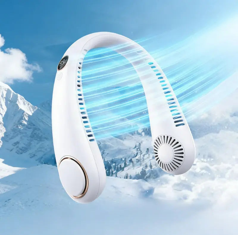 MAVONIQUECOSH®Portable Neck Fan, Bladeless Wearable Personal Fan, Hands-Free Cooling for Outdoor & Office
