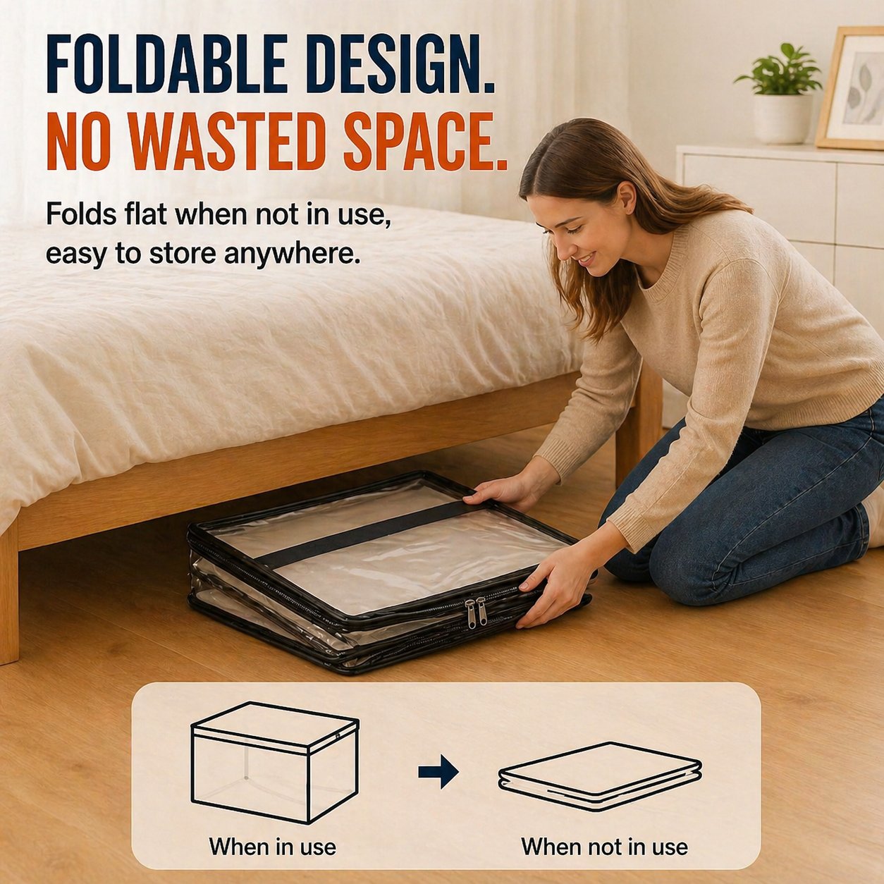 📦MAVONIQUECOSH®Large Heavy-Duty Thick Plastic Clear Storage
