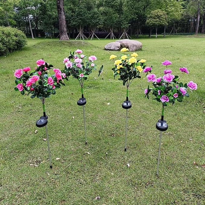Mavoniquecosh®☀️🌹Solar Rhododendron – Realistic LED Garden Glow (Waterproof & Zero Energy)
