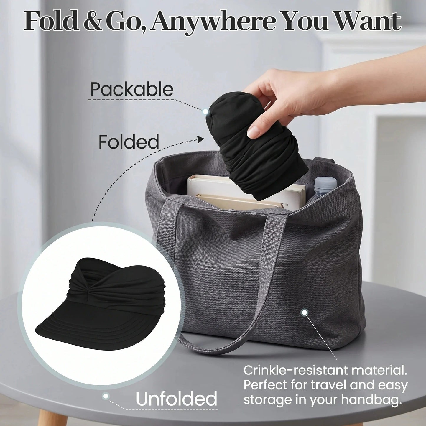 🔥Last Day 50% OFF -UPF 50+ Sun Visor Ponytail Hat