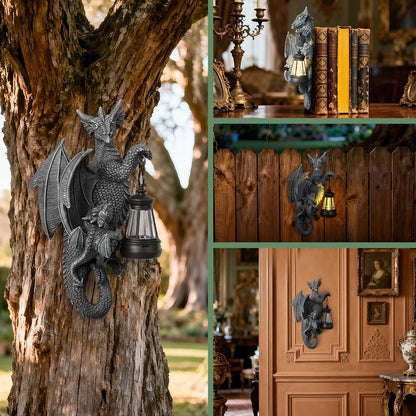 Eco-Friendly Solar Dragon Tree Statue