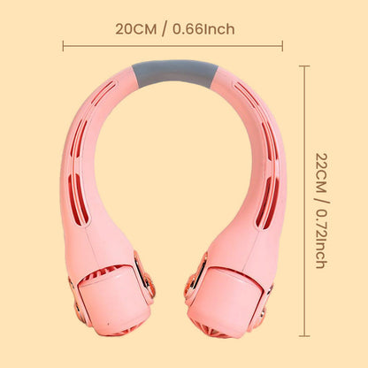 🥳💨 50% OFF!🍃  Portable Neck Fan - 3-Sec Instant Cooling, 360° Rotating Head, 3-Speed Airflow 😎🌬️