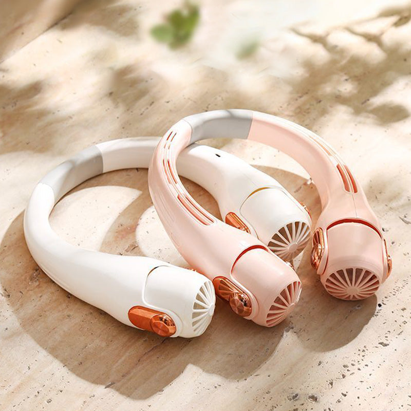 🥳💨 50% OFF!🍃  Portable Neck Fan - 3-Sec Instant Cooling, 360° Rotating Head, 3-Speed Airflow 😎🌬️