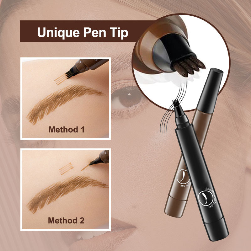 ✨Mavoniquecosh®Instant Microblade-Effect Pen: 24H Waterproof 4-Tip Brows & Beard Filler