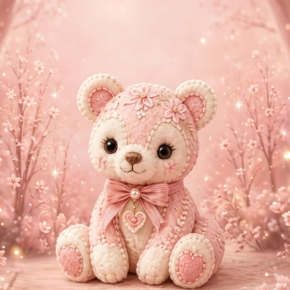 📢📢50% OFF !! ⏰Pink Enchanted Forest DIY Felt Patchwork Kit