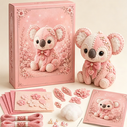 📢📢50% OFF !! ⏰Pink Enchanted Forest DIY Felt Patchwork Kit