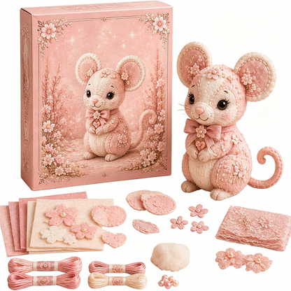 📢📢50% OFF !! ⏰Pink Enchanted Forest DIY Felt Patchwork Kit