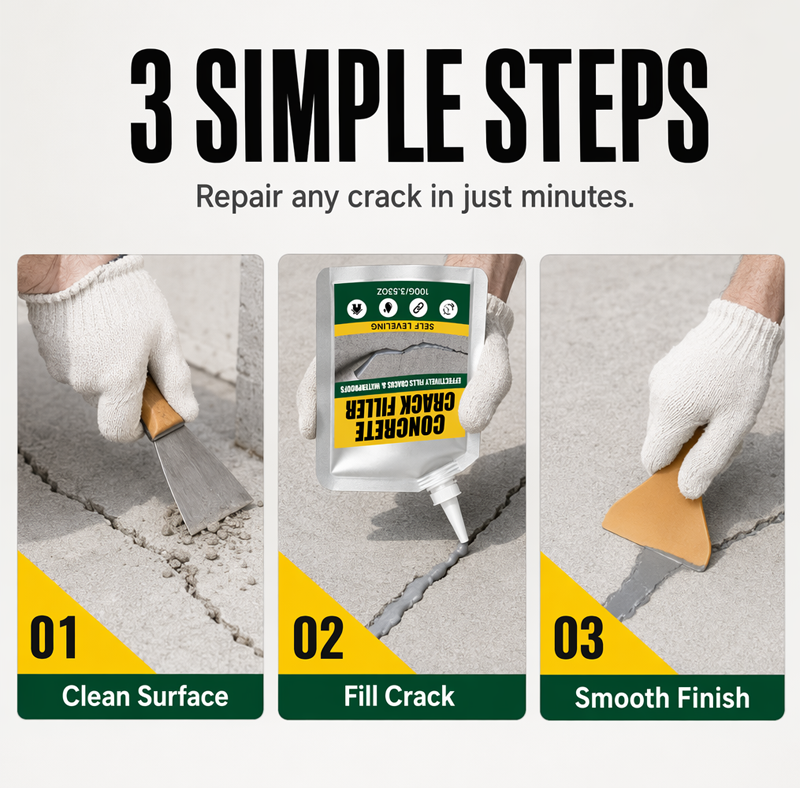🔥Last Day 49% OFF-Waterproof Concrete Crack Filler & Sealant