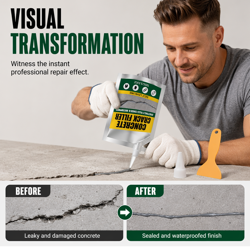 🔥Last Day 49% OFF-Waterproof Concrete Crack Filler & Sealant