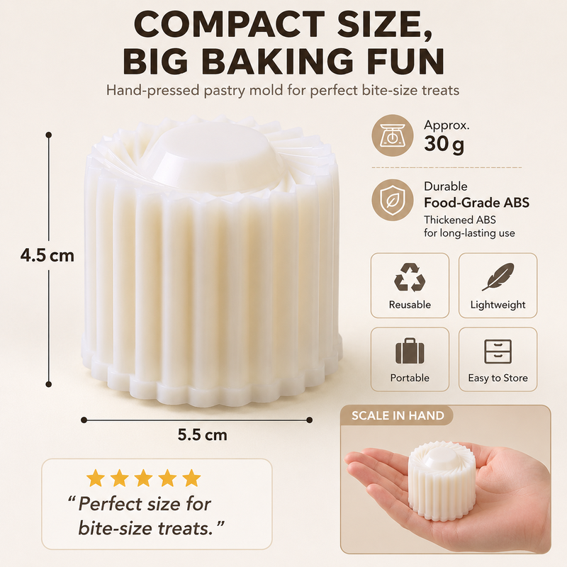 🥧 Creative Double-Ended Pastry Tamper Mold